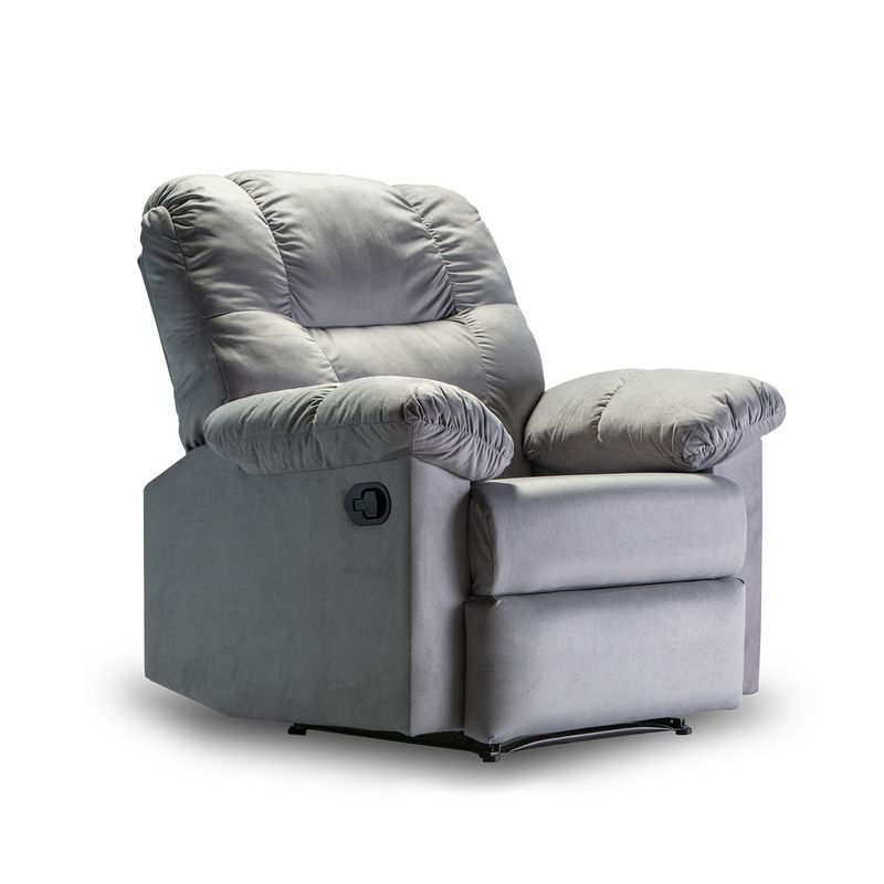Poltrona-Euro-Zero-Wall-Suede-Cinza-Claro
