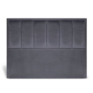 Cabeceira Lapa Suede Cinza Escuro